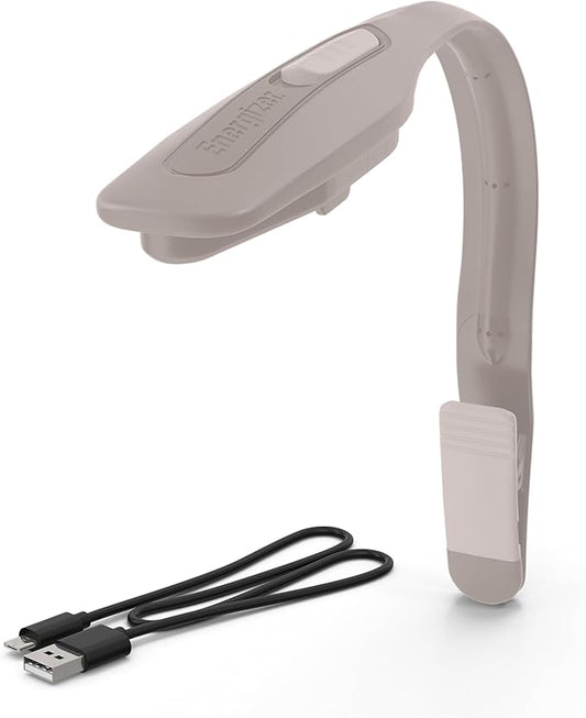 Energizer Flex-R LED Rechargeable Book Light for Reading in Bed, Reading Light with Warm LED Color, Long-Lasting and Lightweight, Tan