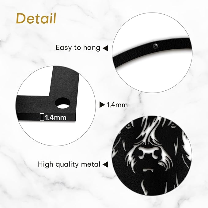 SIGNLEADER Metal Wall Art DecorHighland Cow with Mountain Minimalist Modern Abstract Wall Sculpture Hangings Home Decoration for Living Room, Bedroom, Bathroom, Kitchen, Outdoor - 18" Black