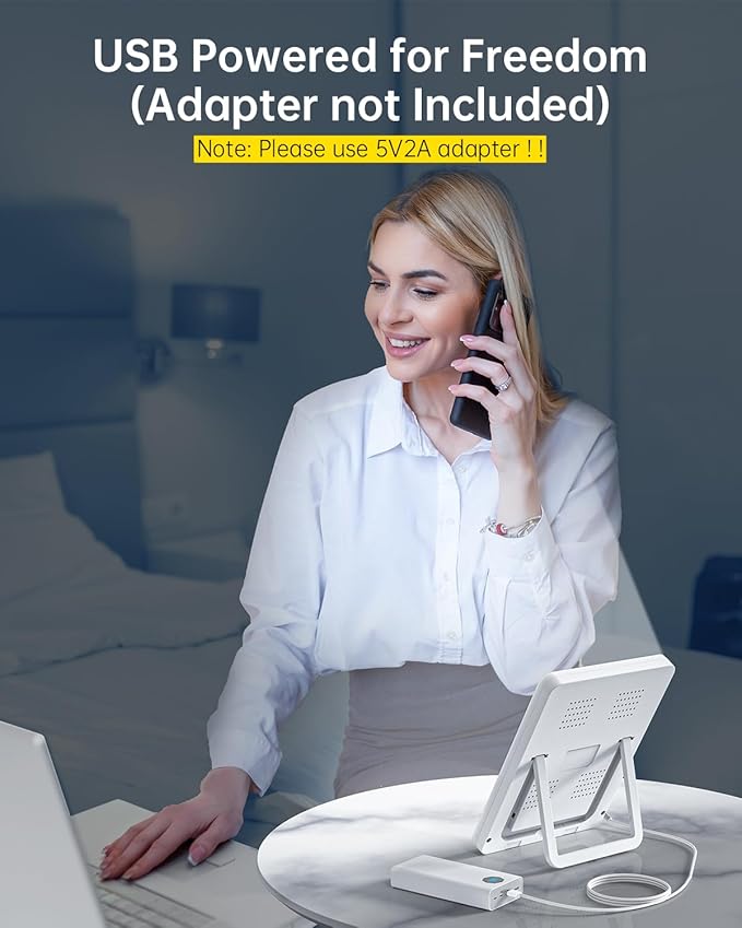SUXIO Light Therapy Lamp - 10000 Lux Therapy Lights, 3 Timing & Mode Happy Lamp, Touch Control Daylight Lamp with Memory Function, Portable Light Therapy Box for Home/Office Use As Lift Mood