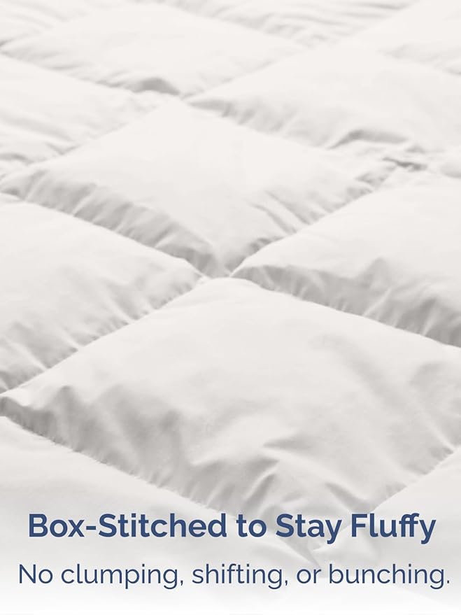Queen Size, Cream & Antique White Reversible Alternative Down Comforter - Warm Lightweight Breathable Hotel Quality Bedding Set - All Season Fluffy Oversized Cooling Microfiber Duvet Insert Comforter