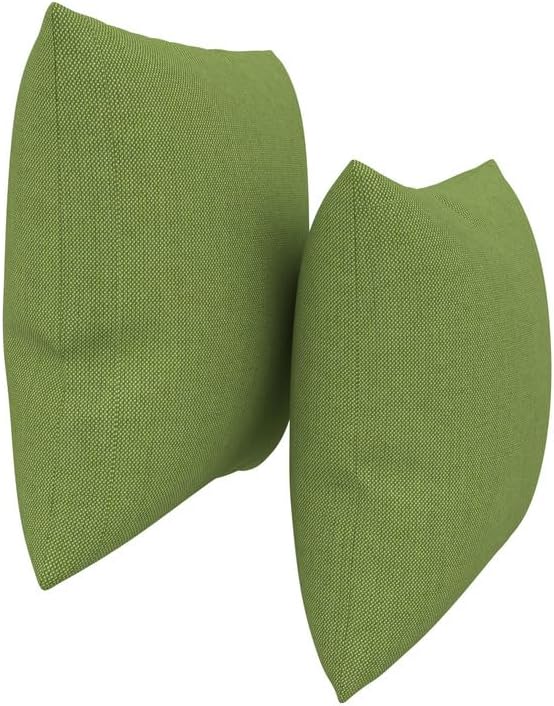 Covers & All Sunbrella Indoor/Outdoor Throw Pillows, Square Throw Pillows Inserts with Covers Set of 2 (Spectrum Cilantro, 16x16)
