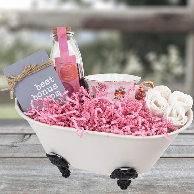 MagicWater Crinkle Cut Paper for Gift Baskets - 2LB - Light Pink - Perfect for Shredded Paper Filler, Basket Filler, Gift Boxes, Bridesmaid Gifts, Christmas Stuffers & More – Ideal for All Occasions