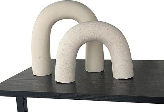 Defined Deco Ceramics Arch Decorative Objects,Neutral Home Decor for Shelves,Shelf Decor Aesthetic,Home Decorations for Living Room Decor,