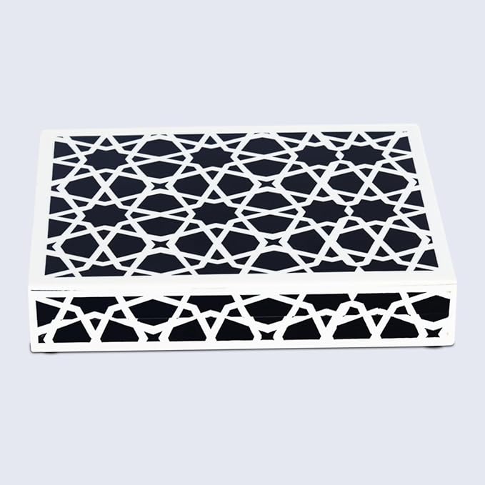 Handicrafts Home Decorative Box 8x6 – Photo Storage Box, Jewelry Organizer, Modern Decorative Storage Box with Lid, Bohemian Table Décor, Vintage Keepsake Box for Shelf or Coffee Table Décor