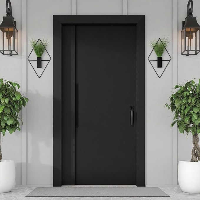 4 Pcs Black Metal Diamond - Shaped Hanging Planters with Artificial Plants: Ideal Indoor Wall Decor for Home & Office