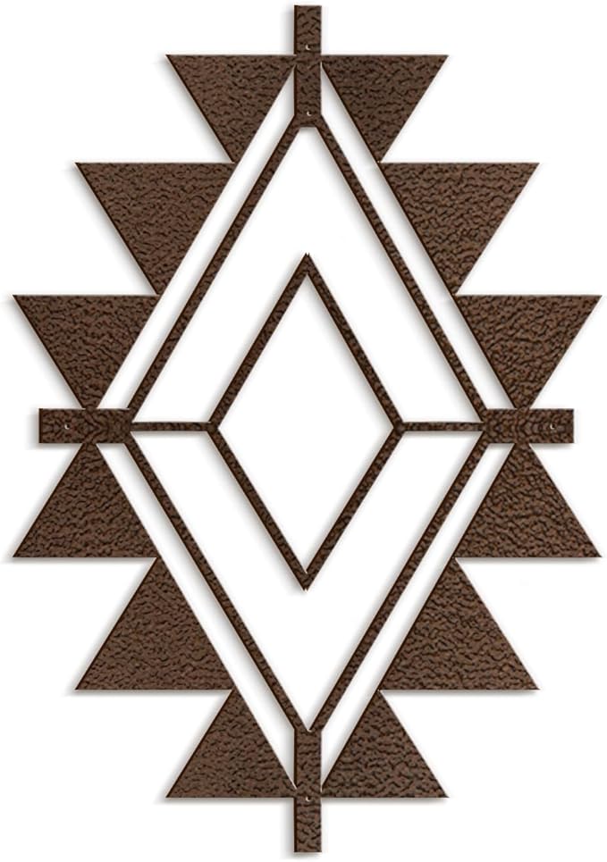 SIGNLEADER Metal Wall Decor Triangle Composition Minimalist Modern Luxury Wall Sculpture Hangings 3D Statue Home Decoration for Living Room, Bedroom, Bathroom, Kitchen, Fireplace, Office - 18" Bronze