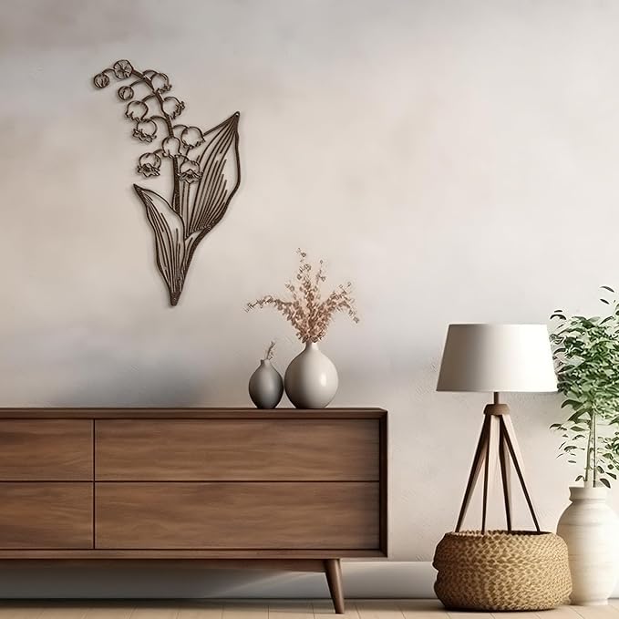 SIGNLEADER Metal Wall Art Decor Petal and Leaf Modern Abstract Wall Sculpture Hangings Home Decoration for Living Room, Bedroom, Bathroom, Kitchen, Outdoor - 18" Bronze