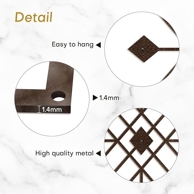 SIGNLEADER Metal Wall Decor Folk Symbol Mystery Minimalist Modern Luxury Wall Sculpture Hangings 3D Statue Home Decoration for Living Room, Bedroom, Bathroom, Kitchen, Fireplace, Office - 18" Bronze