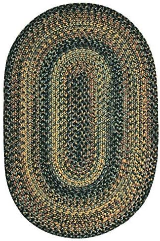 Black Forest Oval Braided Rugs 27"x45" - Black and Gold, Indoor Outdoor Washable - Rustic Country Decor for Kitchens and Entryways - Beautiful, Durable, Reversible, Pet Friendly and Soft
