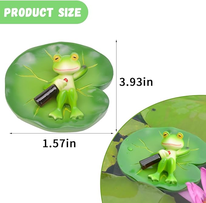 Miniature Frog Figurines Plant Decorations for Pots, Funny Frog Statue Planter Hugger for Flower Yard Lawn Ornament