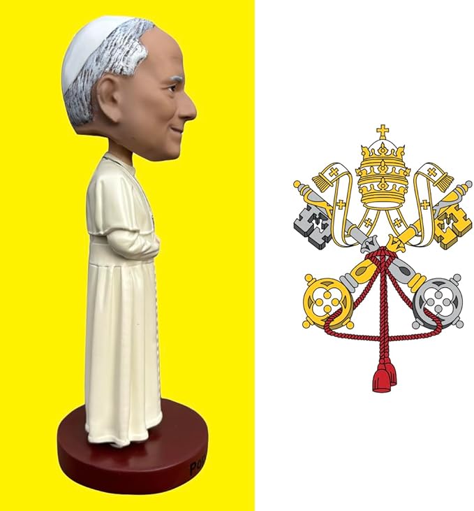 Pope Leo XIV Bobblehead, Gift for Americans and Christians, Premium Polyresin Collectible Statue, 8 Inches Tall, World Leaders Series