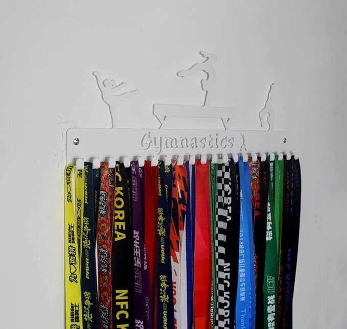 Gymnastics, Dance, Cheer Medal Hanger Display, Medal Holder Ribbon Display & Award Medal Rack, Great Dance Gifts for Kids