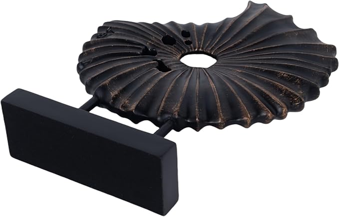Unique Round Coin Sculpture Decorative Objects for Shelf Home Decor Accents, Modern Abstract Tabletop Decor Items for Living Room Fireplace Mantel, Above Cabinet (Black L)