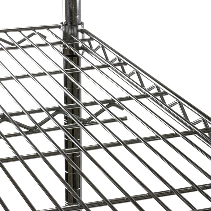 Shelving Inc. 14" d x 18" w Chrome Wire Shelving with 2 Tier Shelves, Weight Capacity 800lbs Per Shelf