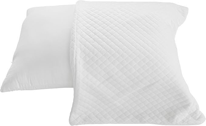 WELLCO Firm Pillow Standard Size 26 x 18 inch, Bed Pillow with Adjustable Insert and 1 Cooling Pillowcase, Not Only Provides Stronger Support But Aslo Comfortable
