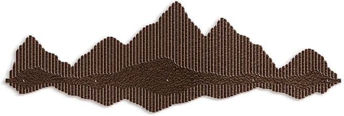 SIGNLEADER Metal Wall Decor Mountains Lines Minimalist Modern Luxury Wall Sculpture Hangings 3D Statue Home Decoration for Living Room, Bedroom, Bathroom, Kitchen, Fireplace, Office - 24" Bronze