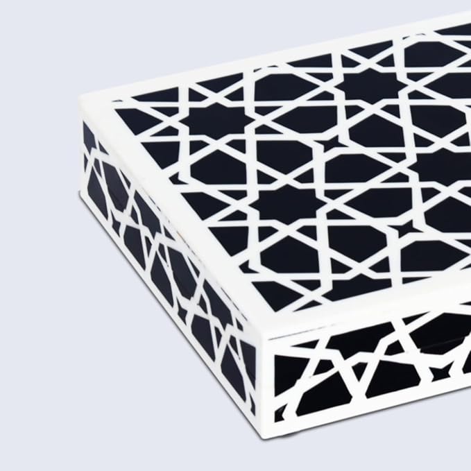 Handicrafts Home Decorative Box 8x6 – Photo Storage Box, Jewelry Organizer, Modern Decorative Storage Box with Lid, Bohemian Table Décor, Vintage Keepsake Box for Shelf or Coffee Table Décor