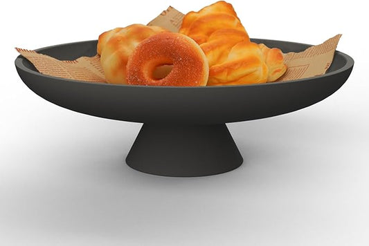 Concrete Decorative Bowl for Kitchen Counter Large Fruit Bowl Handmade Modern Key Holder for Entryway Table,Heavy Duty Coffee Table Centerpiece Tray with Non-slip Base Aesthetic Home Decor Accessory