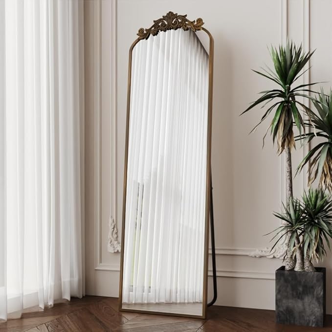 Vintage Mirror Full Length 18x58 inch,Antique Mirror,Hanging Mirrors for Wall,Leaning for Entryway/Bathroom/Fireplace/Bathroom,Antique Brozne