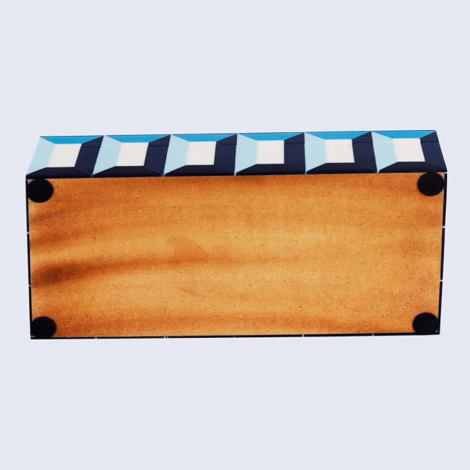 Handicrafts Home Decorative Storage Box 10x4.5 – Remote Control Holder, Jewelry Organizer, Modern Decorative Box with Lid, Boho Chic Home Décor Accent, Vintage Memory Box for Living Room Shelf Décor