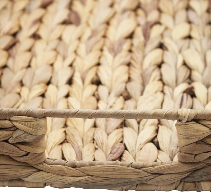 HODAKJUE Grass Weaving Tray, Grass Storage Bins for Fruit or Tea,Arts and Crafts. (Tray-A-M)
