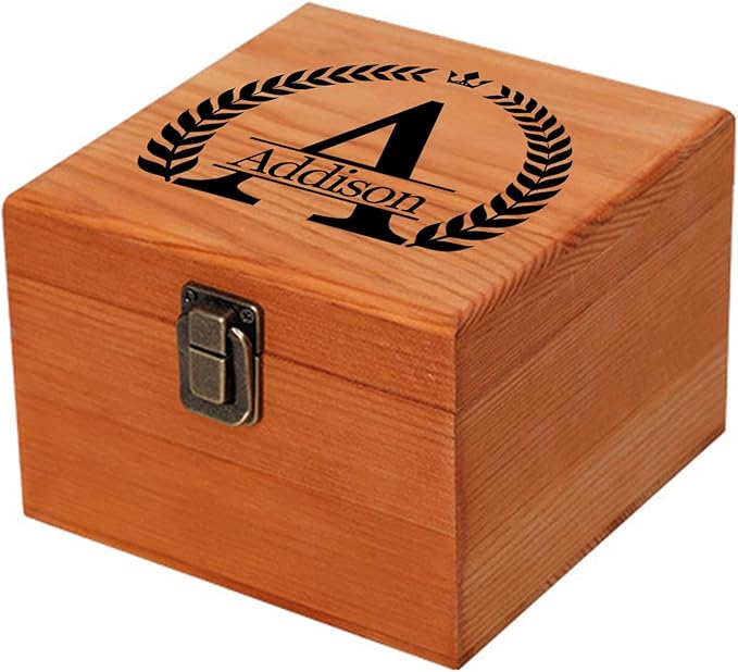 Personalized Wedding Keepsake Box Custom Name Date, Wooden Memory Box Wedding Gift Box for Couples Newlyweds - Customized Gifts for Bridal Shower Anniversary Engagement Christmas