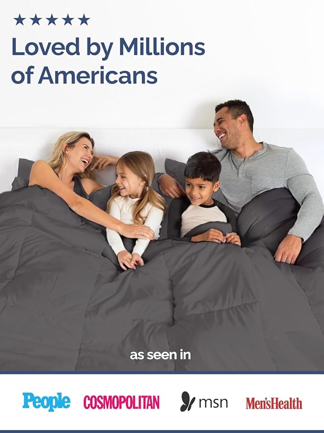 Full Size, Dark Grey & French Grey Reversible Alternative Down Comforter - Warm Lightweight Breathable Hotel Quality Bedding Set - All Season Fluffy Oversized Cooling Microfiber Duvet Insert Comforter