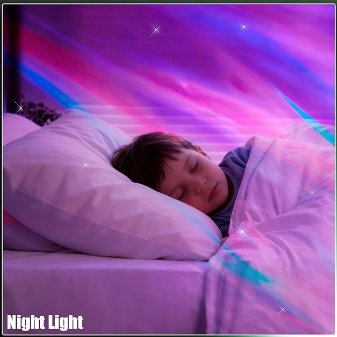 10.7inch Ocean Wave&Aurora Projector Light, Birthday Gifts for Women Teen Boys Girls Valentines Day Dynamic 15W Northern Lights Galaxy Projector for Bedroom Home Decor Aesthetic Ambient Mood Lighting
