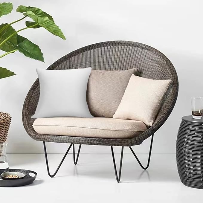 QSWRD 12 x 20 Outdoor Throw Pillow Inserts Set of 2 Waterproof Rectangle Lumbar Premium Decorative Couch Pillow Inserts Stuffers Form Small White Sofa Cushions Indoor