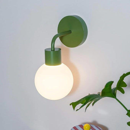 Wireless Wall Sconce (Shark Tank) Rechargeable & Dimmable LED Light w/App Control & Damage-Free Install, Moveable Modern Ambient Lighting for Elegant Home & Bedroom Decor | Sage Green