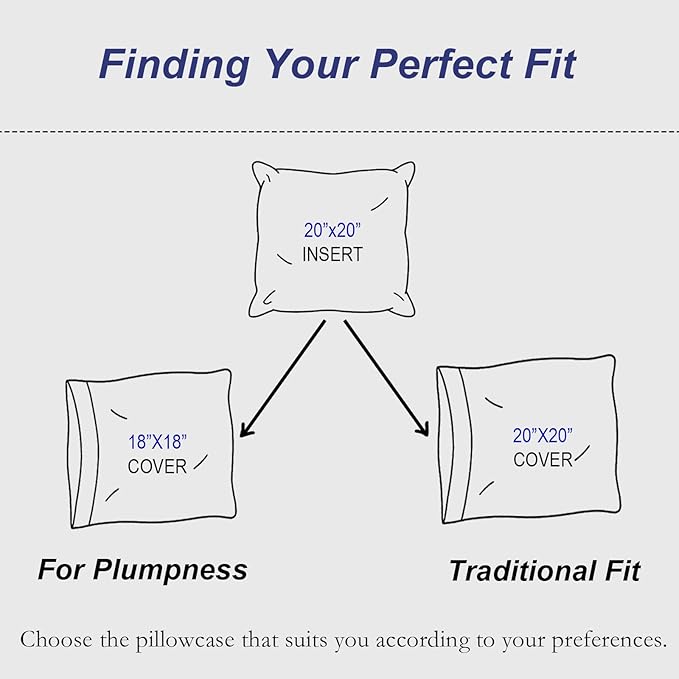 Wuuyuef 20x20 Pillow Inserts Set of 2 – Firm Hypoallergenic Square Pillow Inserts, Oeko-TEX Certified Virgin Fiber Filling, Machine Washable