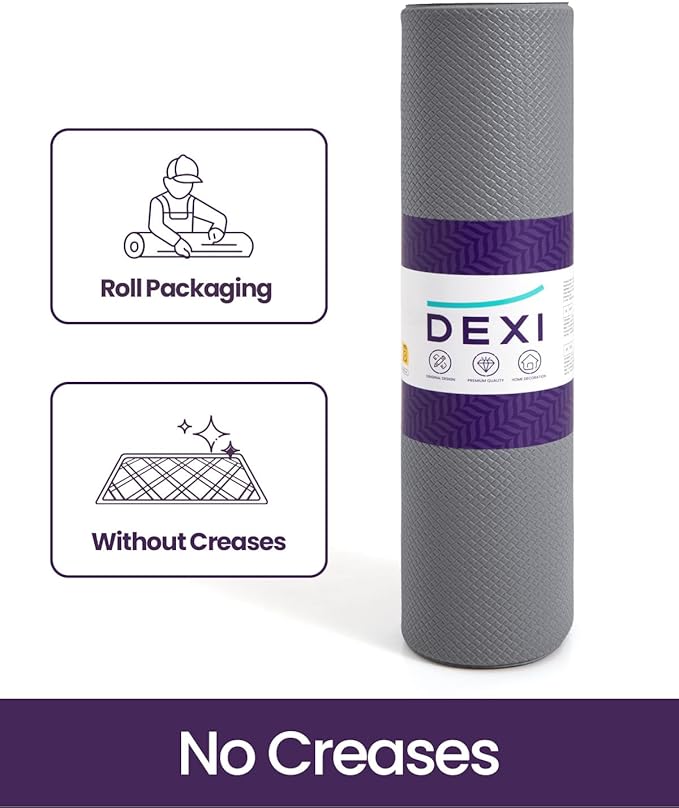 DEXI Kitchen Floor Mats Cushioned Anti Fatigue,17x59, Standing Runner Rug Waterproof, Comfort Memory Foam Padded for Front Sink Laundry, Grey