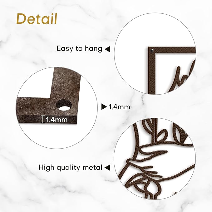 SIGNLEADER Metal Wall Art Decor Women Body Line Modern Abstract Wall Sculpture Hangings Home Decoration for Living Room, Bedroom, Bathroom, Kitchen, Outdoor - 18" Bronze