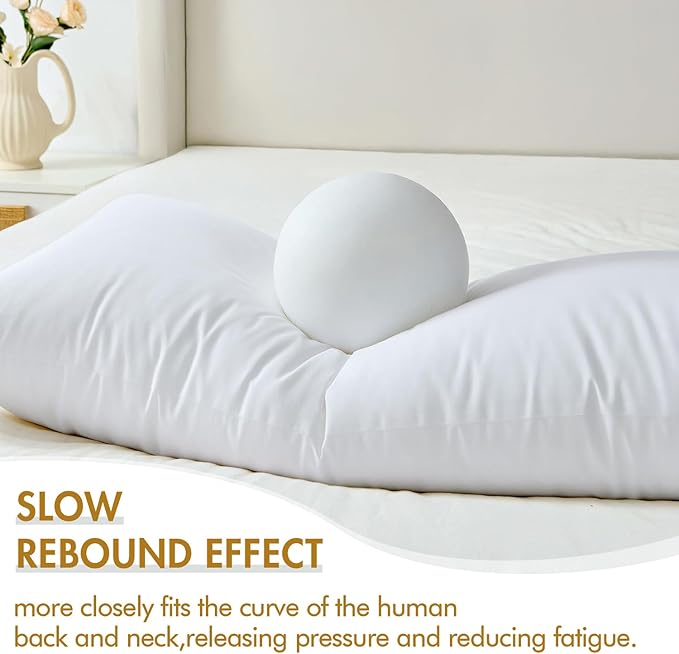 MIULEE 14x22 Down Alternative Pillow Insert, Fluffy Soft Throw Pillow for Couch Bed Sofa Plush Luxury Lumbar Support