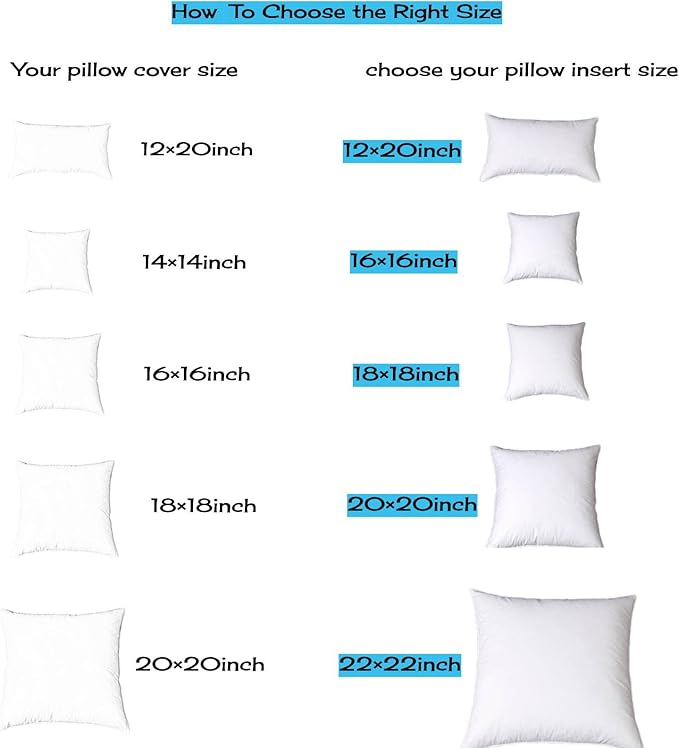 ANT-HOME 14"x24" Pillow Inserts Soft Feather Pillow Set of 1 Indoor Decorative Sofa Down Pillows Bed Pillows Couch Pillow