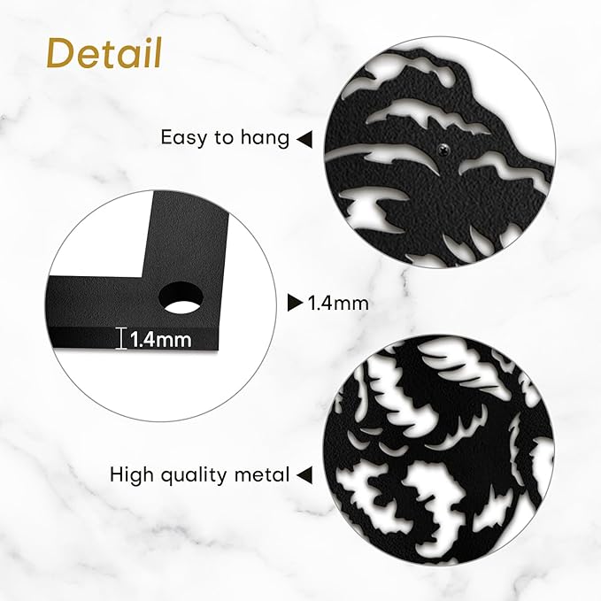 SIGNLEADER Metal Wall Art Decor Farmhouse Trio of Chickens Minimalist Modern Abstract Wall Sculpture Hangings Home Decoration for Living Room, Bedroom, Bathroom, Kitchen, Outdoor - 18" Black