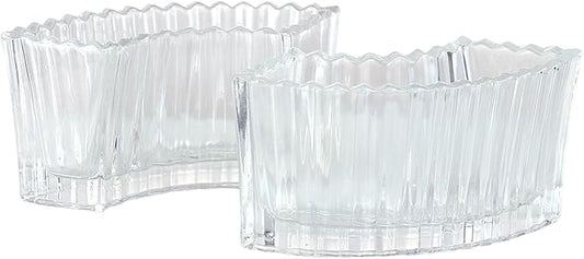 MCMCNCUIU Crystal Vases for Centerpieces, Flower Vases for Wedding Centerpieces, Clear Glass Vase for Flowers, Curve Small Vase for Living Room, Bedroom, Kitchen, Dining Table, Set of 2