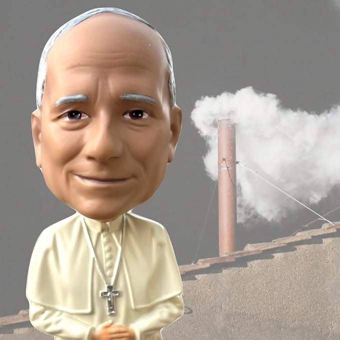 Pope Leo XIV Bobblehead, Gift for Americans and Christians, Premium Polyresin Collectible Statue, 8 Inches Tall, World Leaders Series