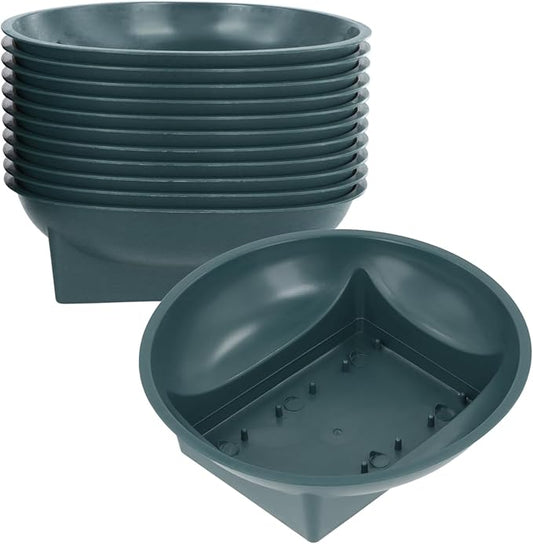 Lnrueg 12 Pcs Floral Supplies Green Bowls for Flower Arrangements, Floral Arrangements Bowls for Holiday Wedding Fresh Flower Decoration Supplies