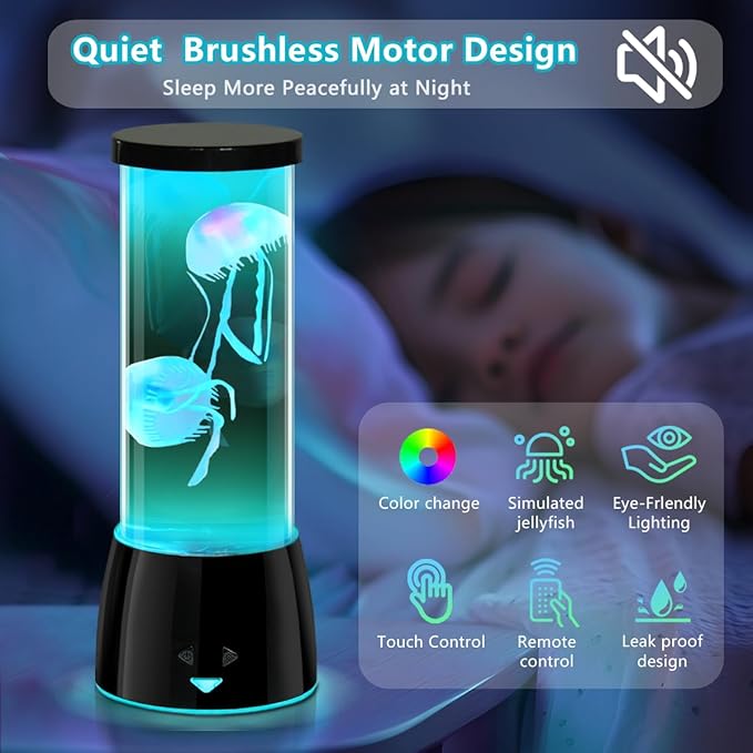 Cool Jellyfish Lamp – Remote Dimmable Control Multi & 17 Color Changing Mood Light – Gifts for Kids,Valentines Galentines Day Gifts for Her