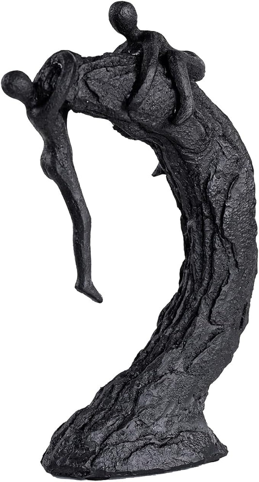 Hebdids Modern Art Sculpture - Living Room and Office Dynamic Climbing Wall Character Decoration, Black Statue,9 x 5.51 x 1.97inches Elegant Black Home Decoration Gift