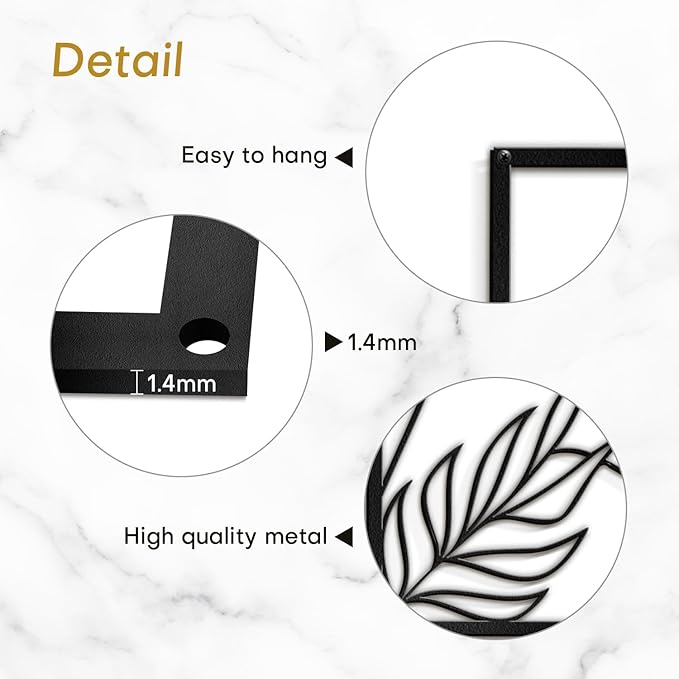 SIGNLEADER Metal Wall Art Decor Woman's Face Shape Modern Abstract Wall Sculpture Hangings Home Decoration for Living Room, Bedroom, Bathroom, Kitchen, Outdoor - 18" Black