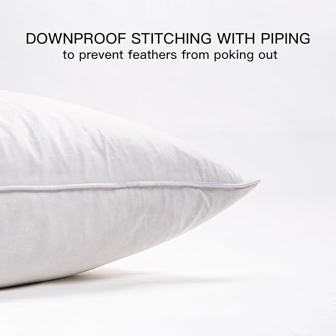 ANT-HOME 12"x20" Pillow Inserts Soft Feather Pillow Set of 2 Indoor Decorative Sofa Down Pillows Bed Pillows Couch Pillow