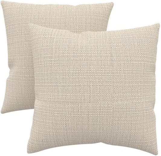 Covers & All Sunbrella Indoor/Outdoor Throw Pillows, Square Throw Pillows Inserts with Covers Set of 2 (Echo Ash, 16x16)