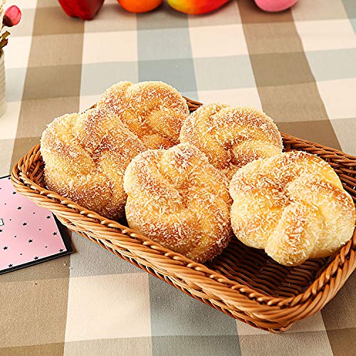 Teng Lang 15.8" Fruit Baskets Wicker Bread Basket, Woven Tabletop Food Fruit Vegetables Serving, Restaurant Serving Basket,Brown(2 PACKS)