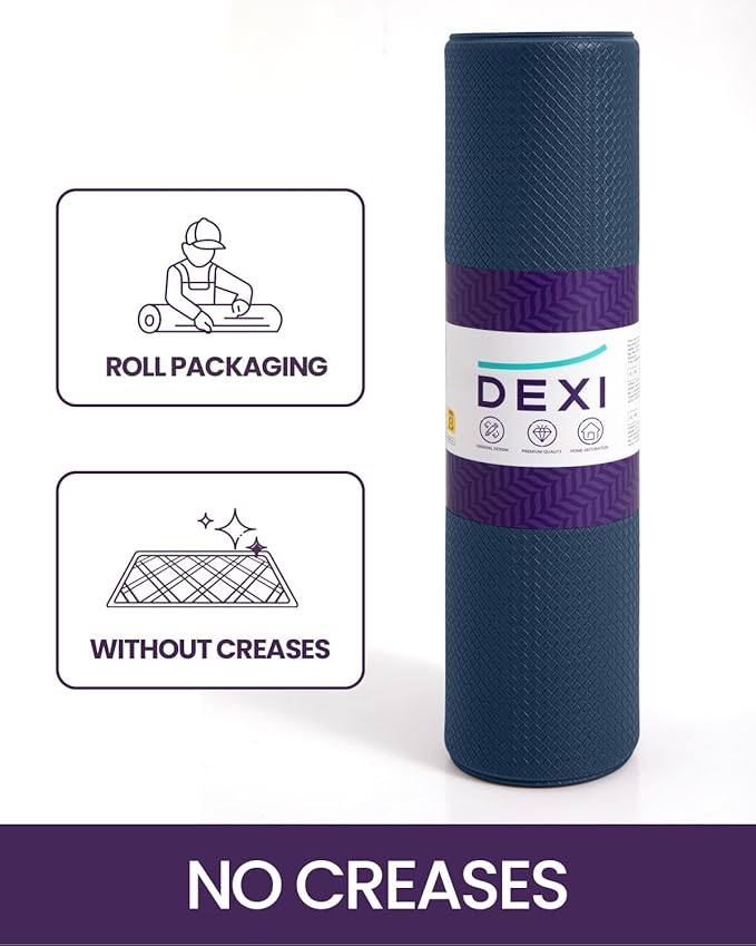 DEXI Kitchen Floor Mats Cushioned Anti Fatigue,17x79,Long Standing Runner Rug Waterproof, Comfort Memory Foam Padded for Front Sink Laundry, Navy