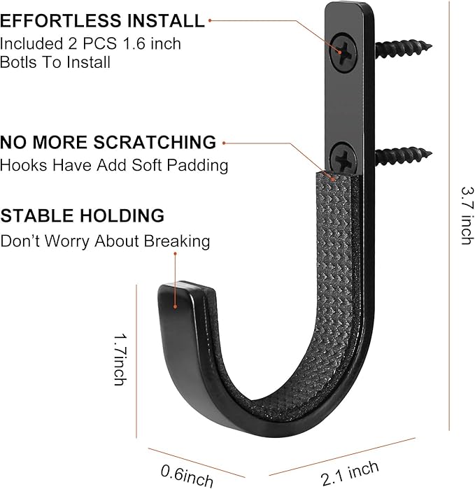 GOHIKING Gun Rack Storage Rifles Shotgun Hooks Wall Mount Hangers for Any Rifles Shotguns Archery Bow with Soft Padding and Heavy Duty Steel…