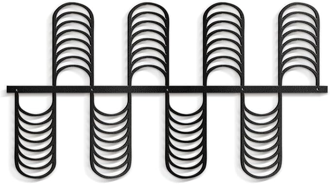 SIGNLEADER Metal Wall Decor Minimalist Modern Luxury Wall Sculpture Hangings 3D Statue Home Decoration for Living Room, Bedroom, Bathroom, Kitchen, Fireplace, Office - 24" Black