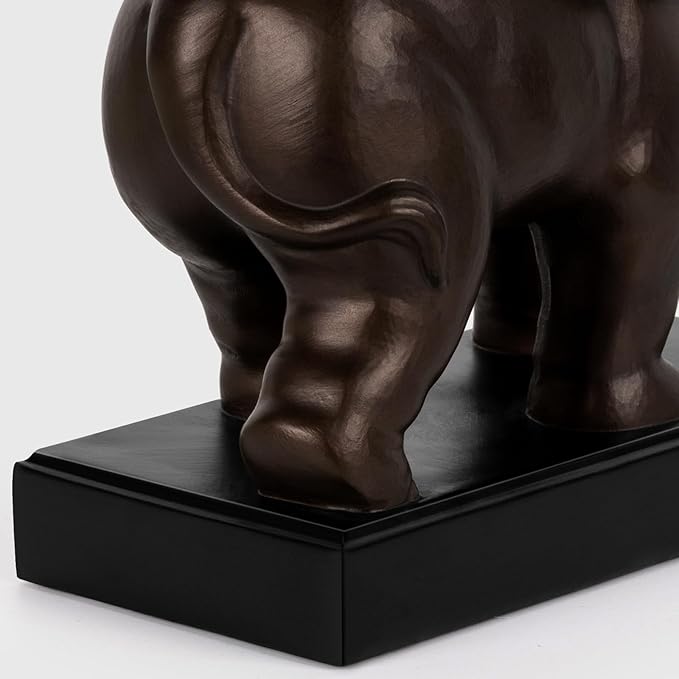 Elephant Decorative Bookends, Bookends for Shelves, Book Ends for Heavy Books with Anti-Slip Pad for Book Lovers Heavy Book Holder for Home Office Decor (Bronze)