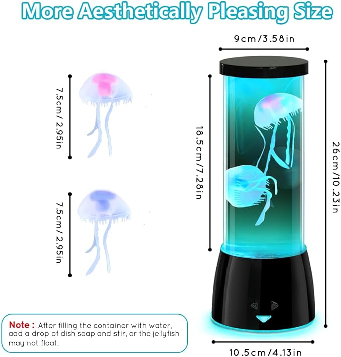 Cool Jellyfish Lamp – Remote Dimmable Control Multi & 17 Color Changing Mood Light – Gifts for Kids,Valentines Galentines Day Gifts for Her